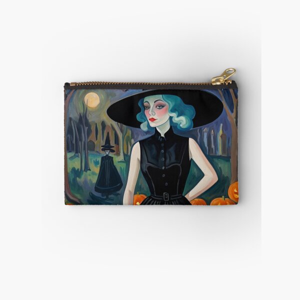 Item preview, Cool Halloween Witch painting artwork designed and sold by Vintage Designs +.