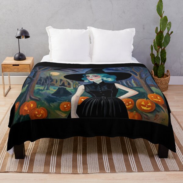 Item preview, Cool Halloween Witch painting artwork designed and sold by Vintage Designs +.