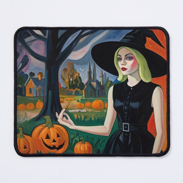 Item preview, Cool Halloween Witch painting artwork designed and sold by Vintage Designs +.