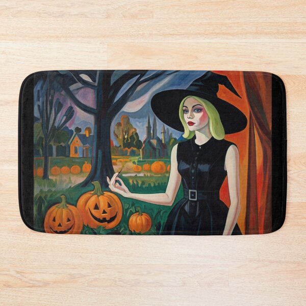 Item preview, Cool Halloween Witch painting artwork designed and sold by Vintage Designs +.