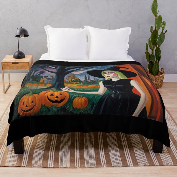 Item preview, Cool Halloween Witch painting artwork designed and sold by Vintage Designs +.
