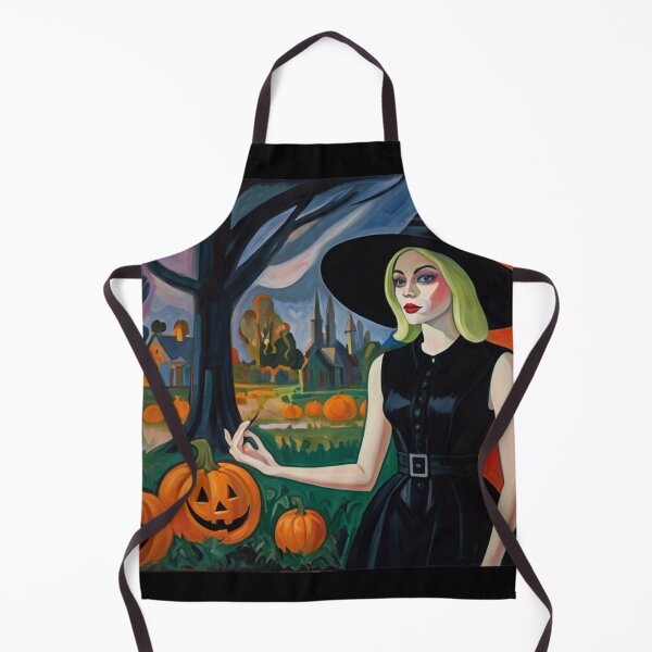 Item preview, Cool Halloween Witch painting artwork designed and sold by Vintage Designs +.