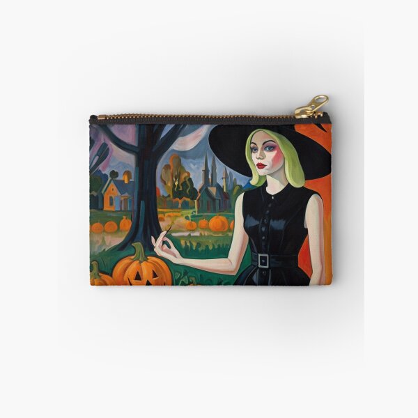 Item preview, Cool Halloween Witch painting artwork designed and sold by Vintage Designs +.