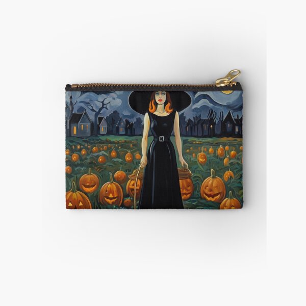 Item preview, Cool Halloween Witch painting artwork designed and sold by Vintage Designs +.