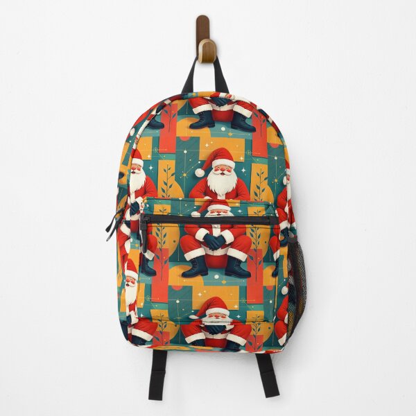 Item preview, Mid-Century Modern Kitschy Santa Claus Pattern designed and sold by taiche.