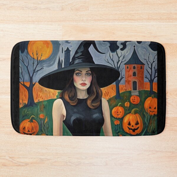 Item preview, Cool Halloween Witch painting artwork designed and sold by Vintage Designs +.