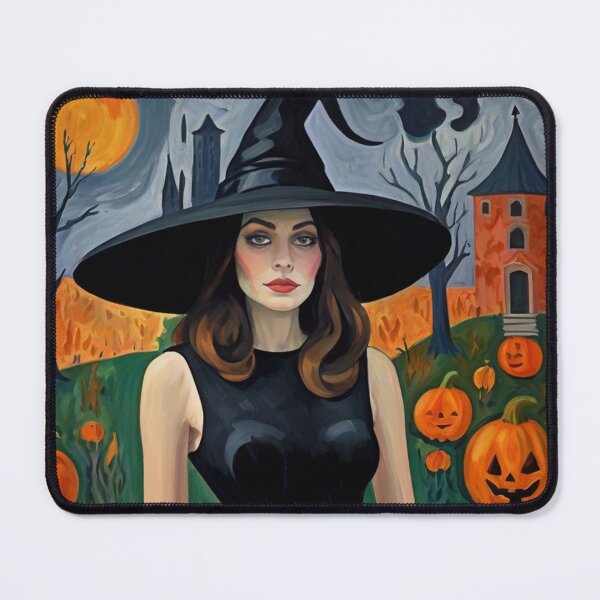 Item preview, Cool Halloween Witch painting artwork designed and sold by Vintage Designs +.