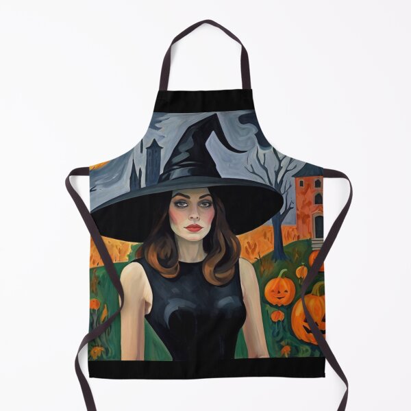 Item preview, Cool Halloween Witch painting artwork designed and sold by Vintage Designs +.