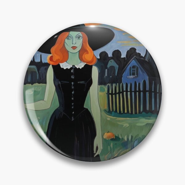 Item preview, Cool Halloween Witch painting artwork designed and sold by Vintage Designs +.