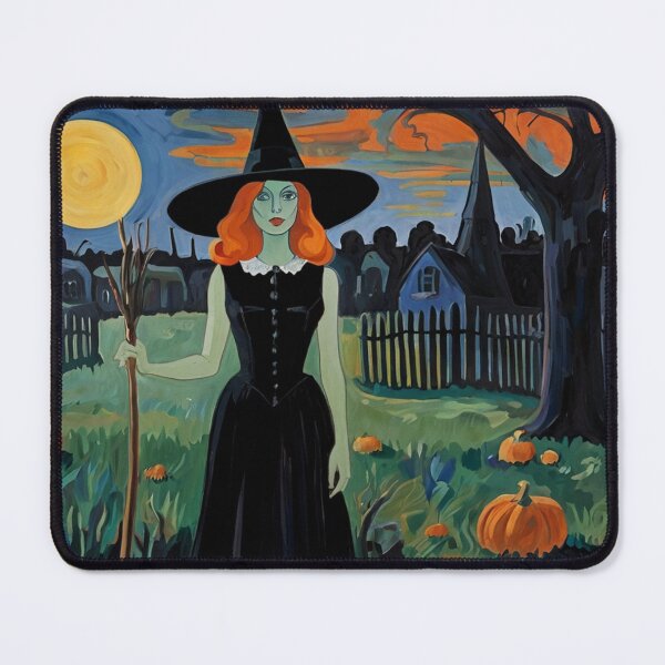 Item preview, Cool Halloween Witch painting artwork designed and sold by Vintage Designs +.