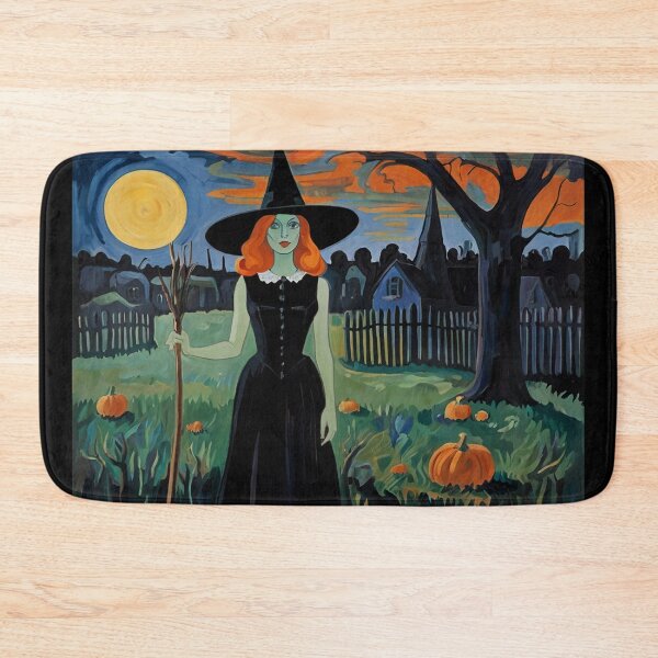 Item preview, Cool Halloween Witch painting artwork designed and sold by Vintage Designs +.