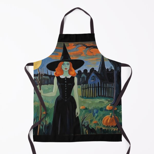 Item preview, Cool Halloween Witch painting artwork designed and sold by Vintage Designs +.
