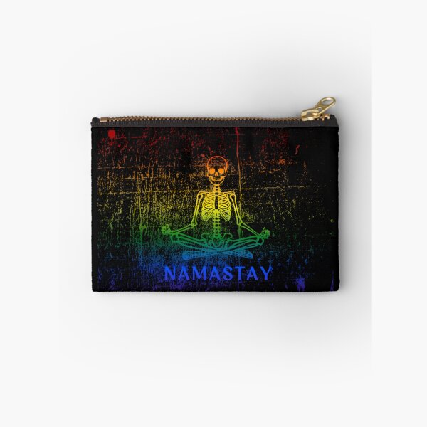 Item preview, Skeleton Yoga Pose, Classic  Pride Flag, Namastay Graphic, Halloween graphic, funny, Spooky season, skeleton, Yoga, Motivational, Self Care,  designed and sold by PrideBeProud.