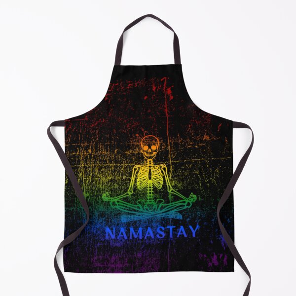 Item preview, Skeleton Yoga Pose, Classic Pride Flag, Namastay Graphic, Halloween graphic, funny, Spooky season, skeleton, Yoga, Motivational, Self Care, designed and sold by PrideBeProud.