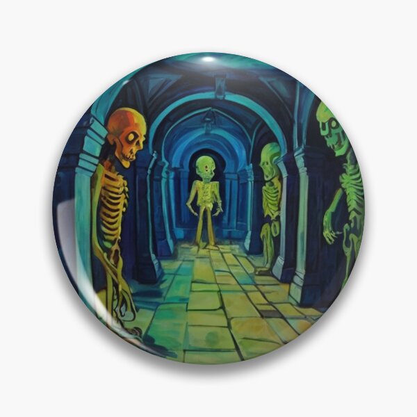 Item preview, Tomb of the Ghouls cool halloween art after Raoul Dufy designed and sold by Vintage Designs +.