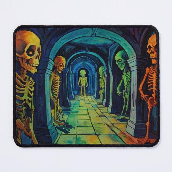 Item preview, Tomb of the Ghouls cool halloween art after Raoul Dufy designed and sold by Vintage Designs +.