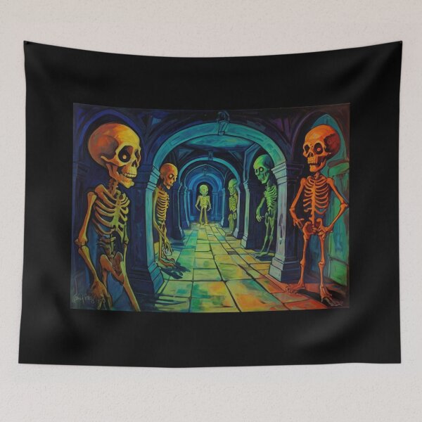 Item preview, Tomb of the Ghouls cool halloween art after Raoul Dufy designed and sold by Vintage Designs +.