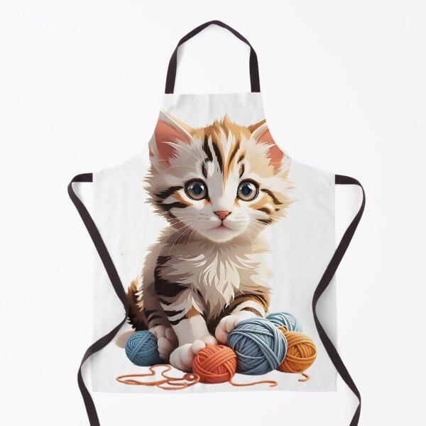 Item preview, Adorable kitten playing with yarn designed and sold by FluffyPeels.