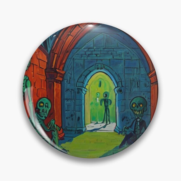 Item preview, Tomb of the Ghouls cool halloween art after Raoul Dufy designed and sold by Vintage Designs +.