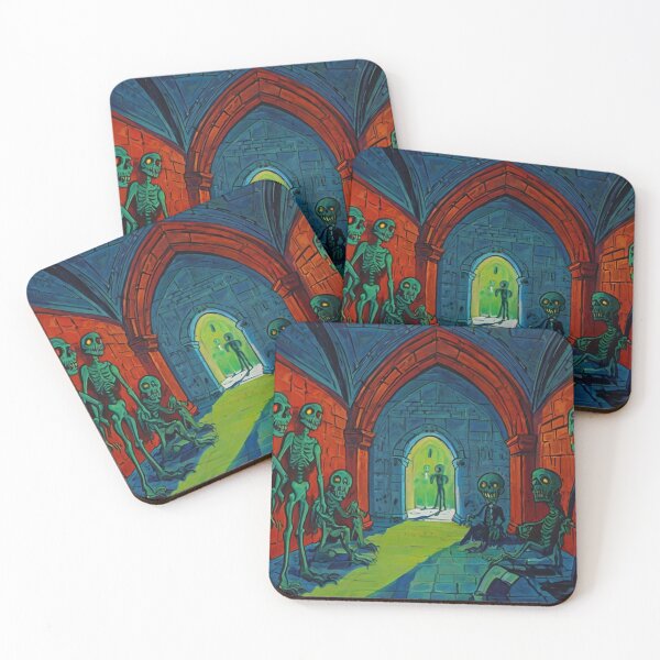 Item preview, Tomb of the Ghouls cool halloween art after Raoul Dufy designed and sold by Vintage Designs +.