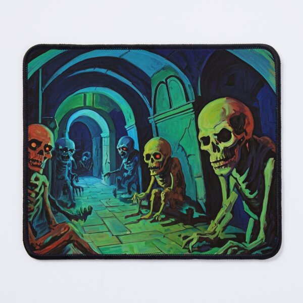 Item preview, Tomb of the Ghouls cool halloween art after Raoul Dufy designed and sold by Vintage Designs +.