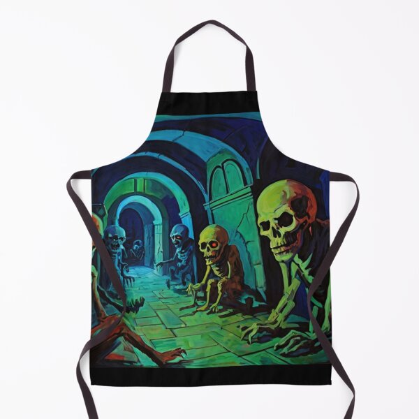 Item preview, Tomb of the Ghouls cool halloween art after Raoul Dufy designed and sold by Vintage Designs +.