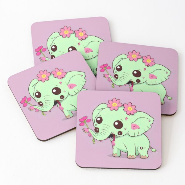 Item preview, Adorable Floral Elephant with Flower and Heart Design designed and sold by Cherry-Cat.
