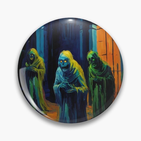 Item preview, Tomb of the undead Ghouls cool halloween art after Raoul Dufy designed and sold by Vintage Designs +.