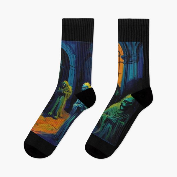 Item preview, Tomb of the undead Ghouls cool halloween art after Raoul Dufy designed and sold by Vintage Designs +.