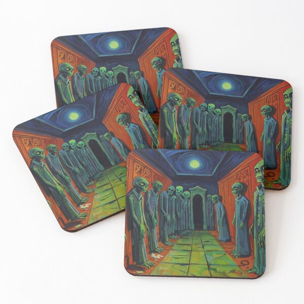Item preview, Tomb of the undead Ghouls cool halloween art after Raoul Dufy designed and sold by Vintage Designs +.