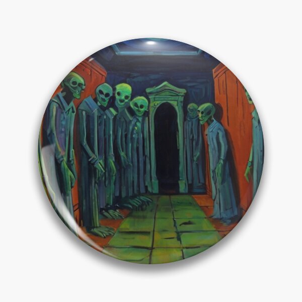 Item preview, Tomb of the undead Ghouls cool halloween art after Raoul Dufy designed and sold by Vintage Designs +.