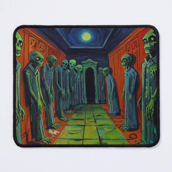 Item preview, Tomb of the undead Ghouls cool halloween art after Raoul Dufy designed and sold by Vintage Designs +.