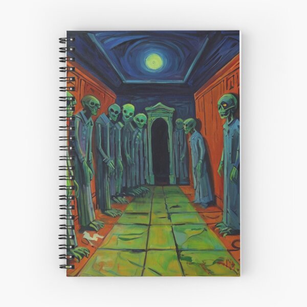 Item preview, Tomb of the undead Ghouls cool halloween art after Raoul Dufy designed and sold by Vintage Designs +.