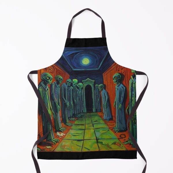 Item preview, Tomb of the undead Ghouls cool halloween art after Raoul Dufy designed and sold by Vintage Designs +.