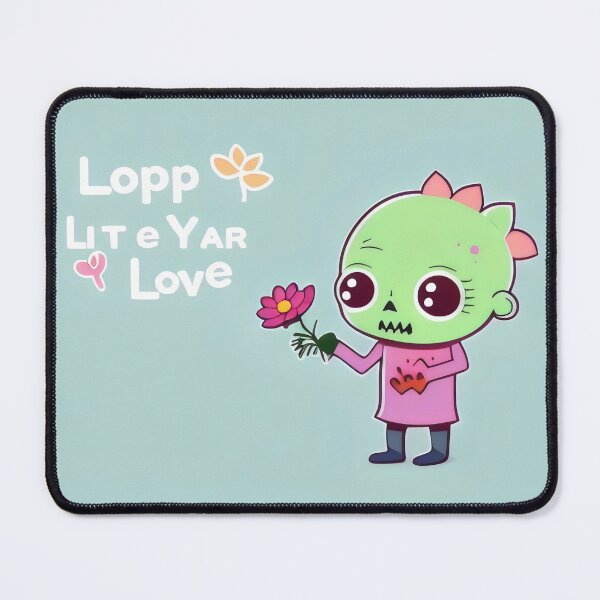 Item preview, Cute Zombie Holding Flower with Love Message Illustration designed and sold by Cherry-Cat.