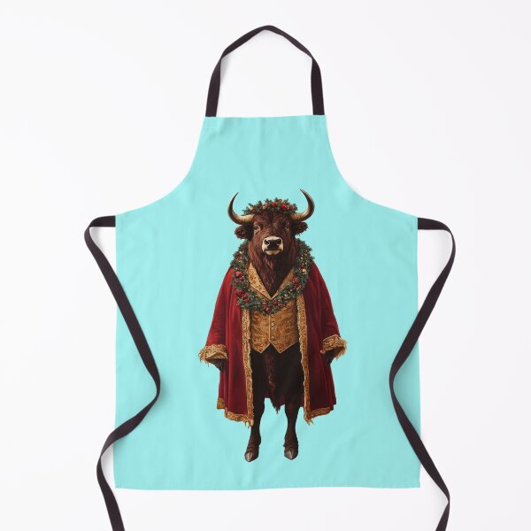 Item preview, funny bison, merry christmas, funny christmas illustration designed and sold by Mauswohn.