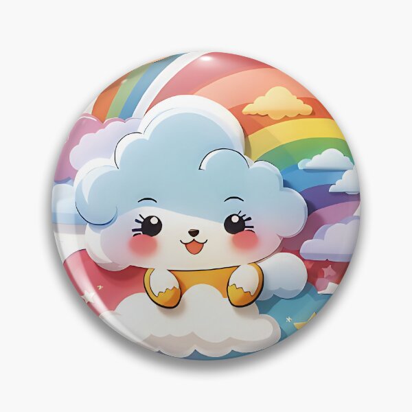 Item preview, Kawaii cloud with a rainbow designed and sold by FluffyPeels.