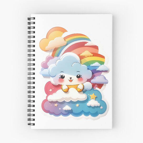Item preview, Kawaii cloud with a rainbow designed and sold by FluffyPeels.