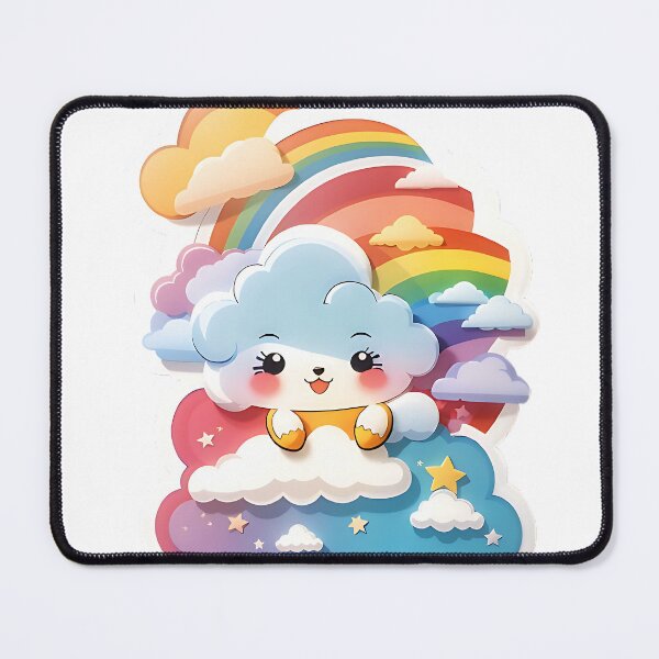 Item preview, Kawaii cloud with a rainbow designed and sold by FluffyPeels.