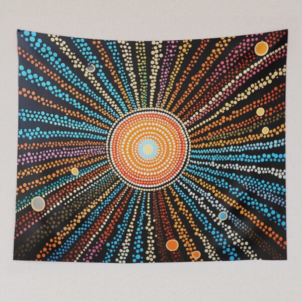 Item preview, Aboriginal Inspired Dot Art - Sunlight designed and sold by GrinGalore.