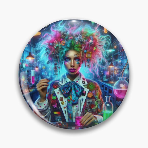 Item preview, Crazy woman scientist in lab designed and sold by Osher-BioArt.