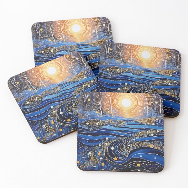 Item preview, Aboriginal Inspired Dot Art - Wintery designed and sold by GrinGalore.