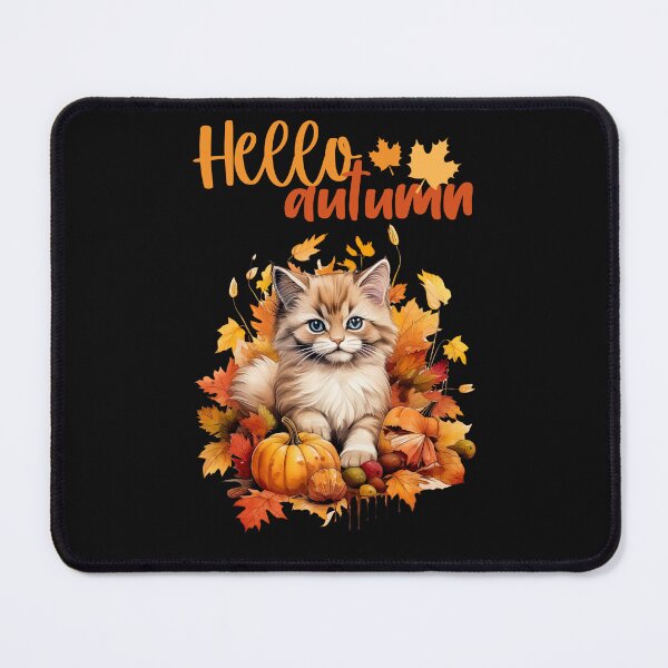 Item preview, Cat Leaf Fall Hello Autumn.Autumn. designed and sold by JAGA-ALIME.