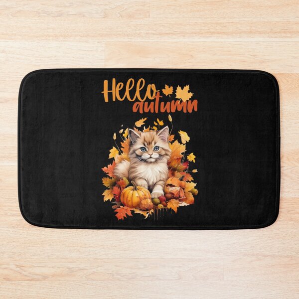 Item preview, Cat Leaf Fall Hello Autumn.Autumn. designed and sold by JAGA-ALIME.