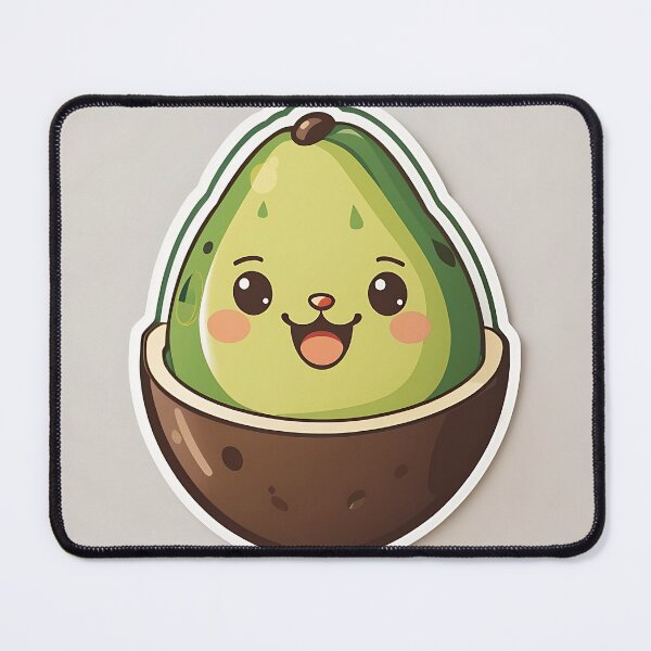 Item preview, Kawaii avocado with a smiling pit designed and sold by FluffyPeels.
