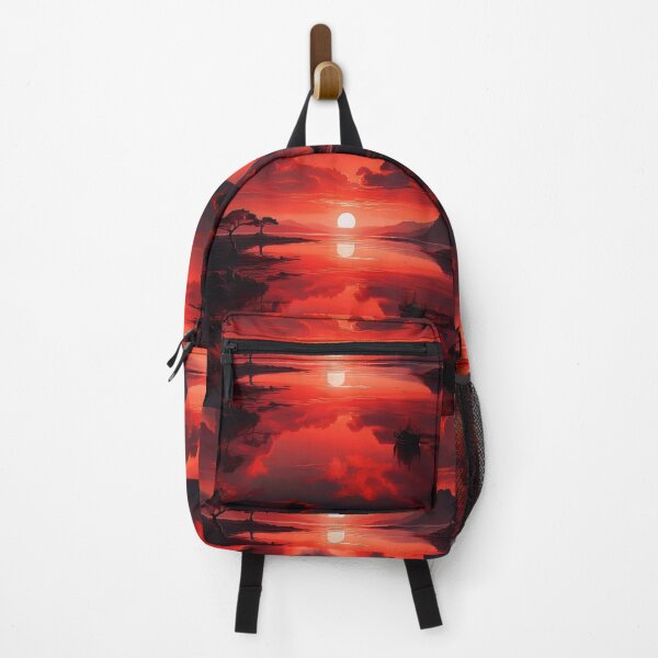 Item preview, Fiery Red Sunset Reflection – Nature-Inspired Art designed and sold by RaiyaTees.