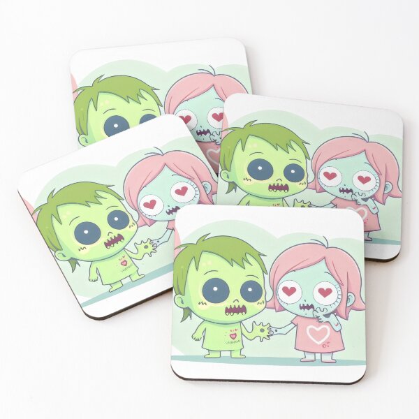 Item preview, Cute Zombie Couple in Love Illustration designed and sold by Cherry-Cat.