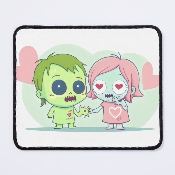 Item preview, Cute Zombie Couple in Love Illustration designed and sold by Cherry-Cat.