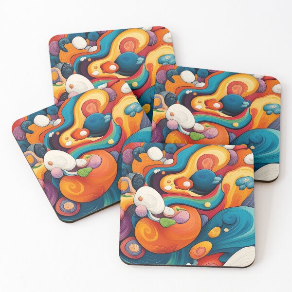 Item preview, Colorful 70s psychedelic pattern designed and sold by Milega.