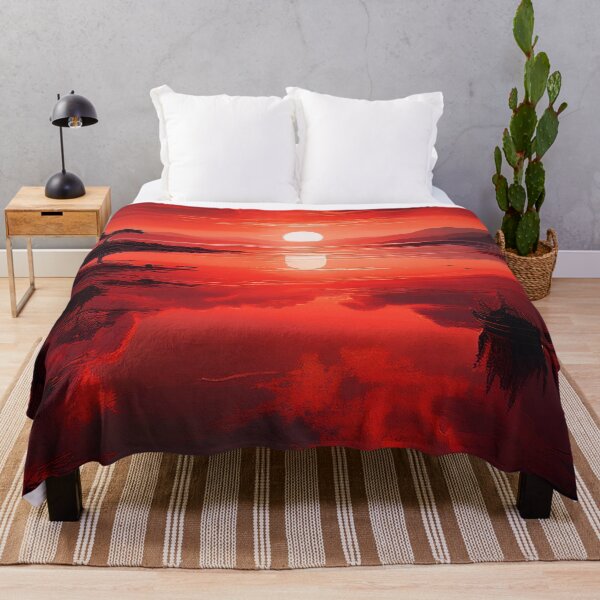 Item preview, Fiery Red Sunset Reflection – Nature-Inspired Art designed and sold by RaiyaTees.